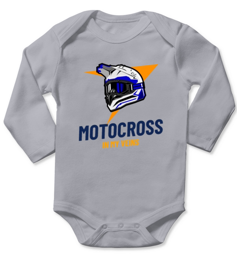 Motocross in my veins Long Sleeve Baby One-Piece