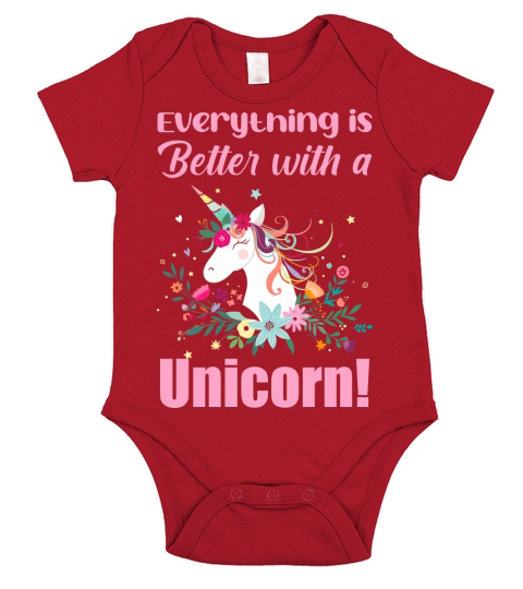 Everything is better with a Unicorn Short Sleeve Baby One-Piece
