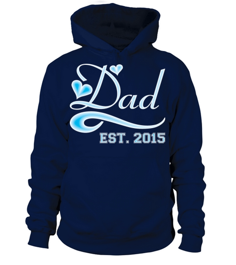 Dad Established 2015 Happy Fathers Day Men's Hoodie