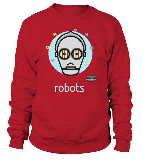 robot robots head space future nerd gamer coder pc Women's Sweatshirt