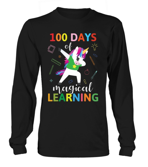 100th Day of School Unicorn Girls 100 Days of Scho Men's Long Sleeve