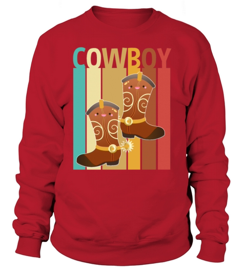 retro vintage cowboy boot gifts Women's Sweatshirt