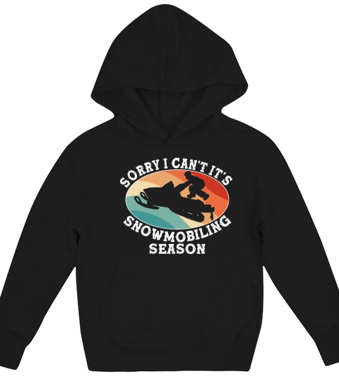 Funny Snowmobile Clothes Snowmobiling Winter Sport Kids Hoodie