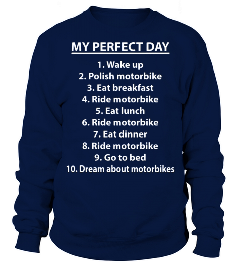 My perfect wake up polish motobike eat breakfast r Sweatshirt Unisex