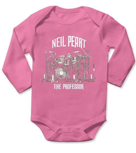 Anna Press Neil Peart The Professor  The Drummer Black Long Sleeve Baby One-Piece