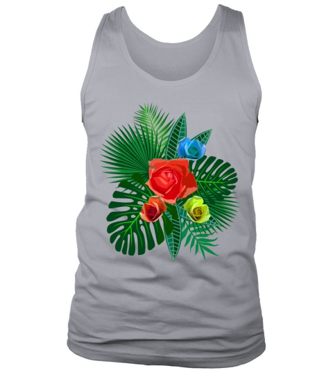 leaves tropical cool beautiful gift idea Men's Tank Top
