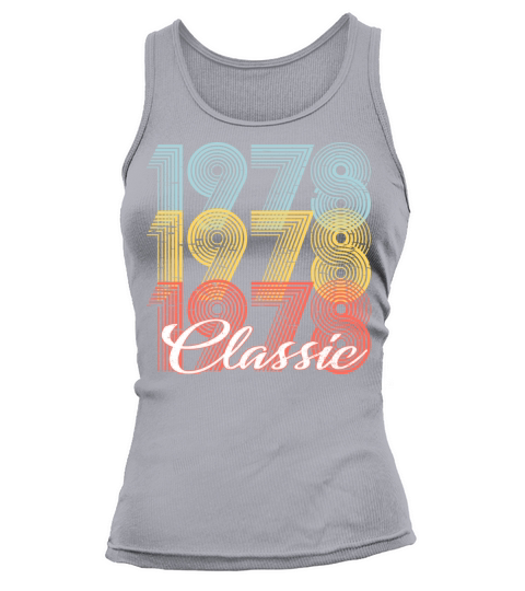 Classic Vintage 43th birthday Shirt Born In 1978 Women's Tank Top