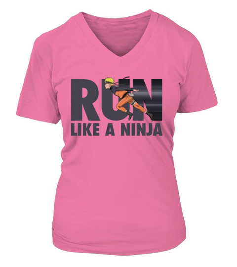 Naruto Shippuden Naruto Run Like A Ninja  - Tie-Dye Shirts V-neck T-Shirt Woman