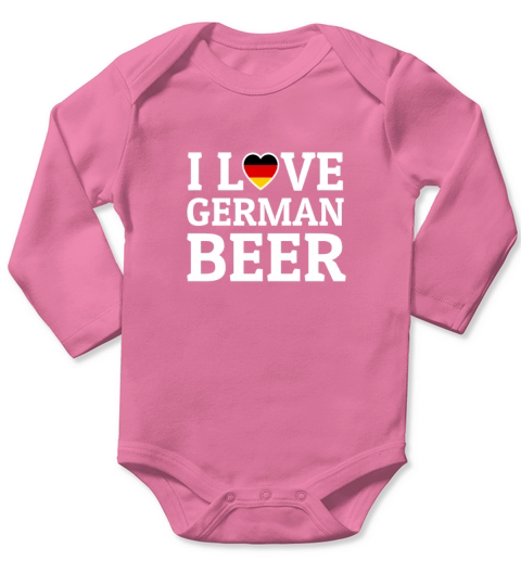 I Love German Beer Oktober Beer Festival Munich Long Sleeve Baby One-Piece