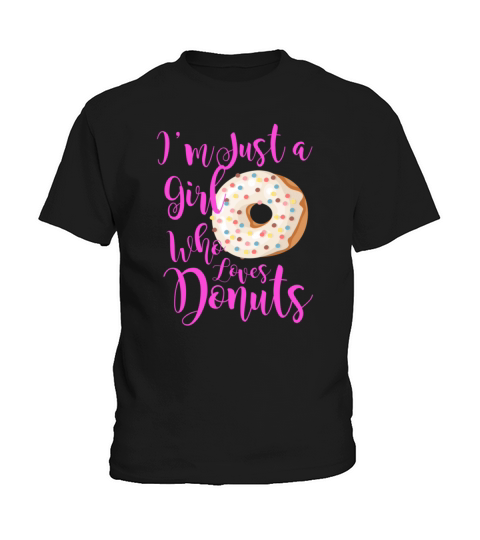 Just A Girl Who Loves Donuts Funny donut design Kids T-Shirt