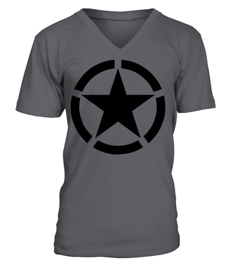 Broken Ring White Star National Symbol Men's V-Neck T-shirt