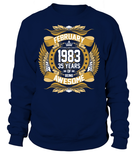 Feb 1983 35 Years Awesome Women's Sweatshirt