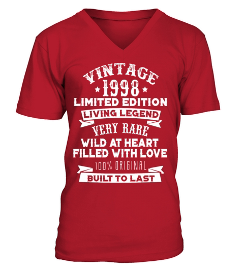Vintaged 1998 Living Legend Built To Last Men's V-Neck T-shirt