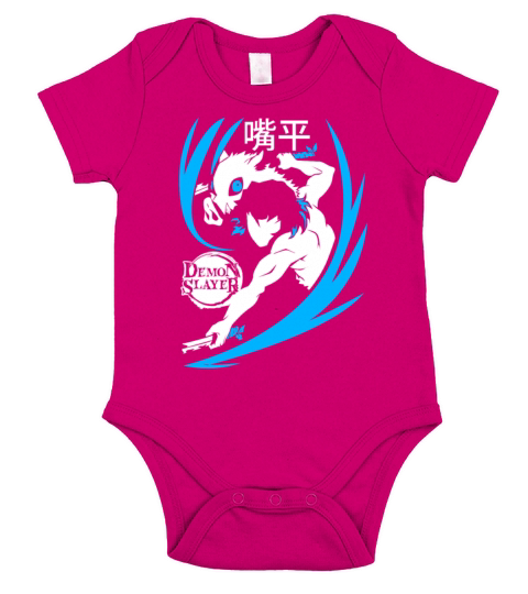 Inosuke Hashibira Demon Slayer Kimetsu No Yaiba Short Sleeve Baby One-Piece