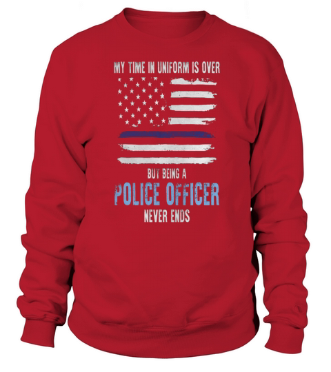 My Time Uniform Is over But Being A Police Officer - Mens V-Neck T-Shirt by Canvas Sweatshirt Unisex