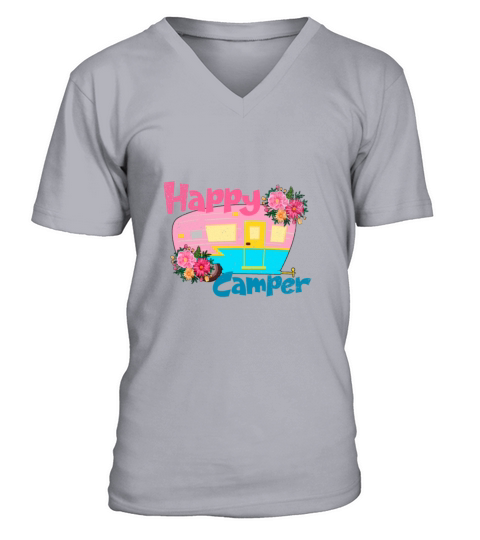 Happy Camper Men's V-Neck T-shirt