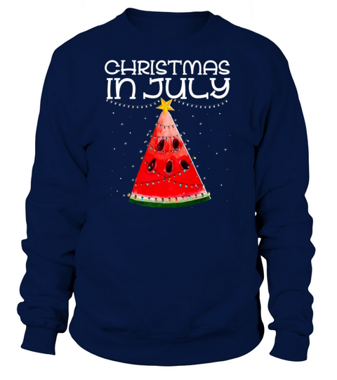 Christmas In July Watermelon Christmas Tree Summer Women's Sweatshirt