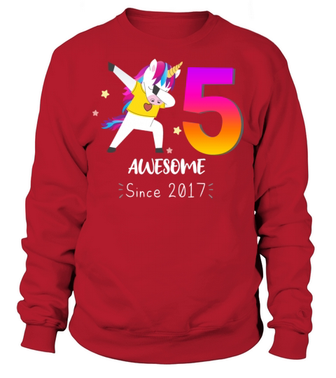 5 Years Old Unicorn Flossing Sweatshirt Unisex