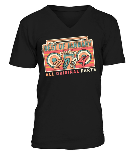 Gift Idea Original Retro January 2004 Men's V-Neck T-shirt