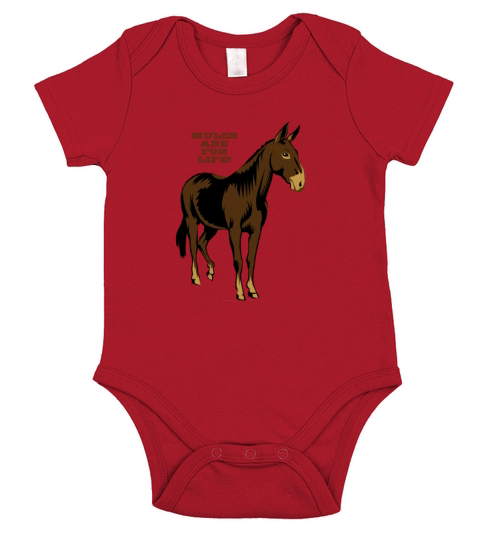 Mules Are For Life Short Sleeve Baby One-Piece
