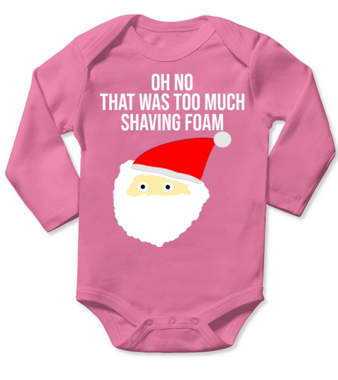 Oh no that was too much shaving foam Long Sleeve Baby One-Piece