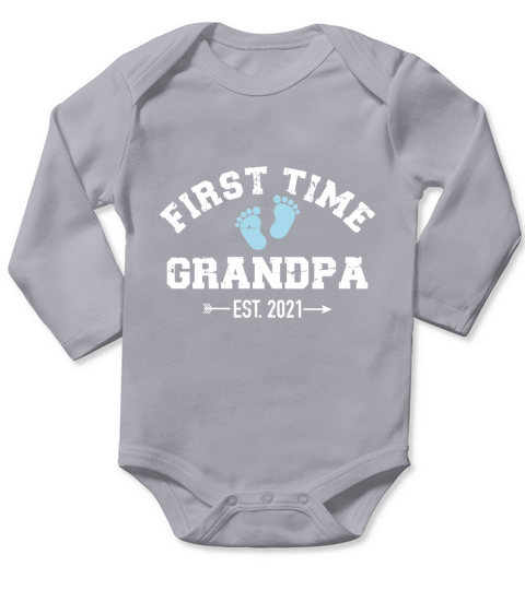 First time Grandpa 2021  - Mouse Pad Long Sleeve Baby One-Piece
