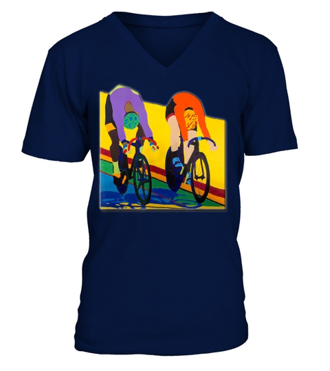 Exciting Bike Racing Cycling Enthusiasts Men's V-Neck T-shirt