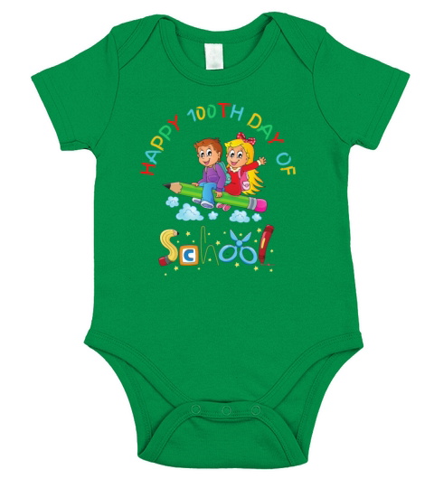 100th Day Of School 2022 Short Sleeve Baby One-Piece