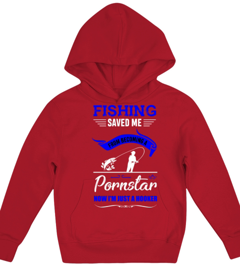 Fishing Fisherman Pornstar Hooker Angler Gift Kids Hoodie