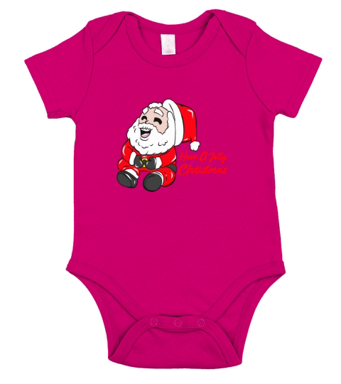 Merry Christmas Santa Claus Short Sleeve Baby One-Piece