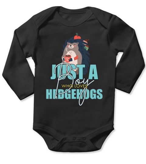 Funny Hedgehog Cute Animal Pet Hedgie Fun Lovers Long Sleeve Baby One-Piece