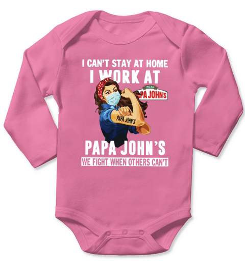 I WORK AT PAPA JOHNS Long Sleeve Baby One-Piece