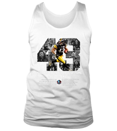 2020 pro football hall of fame Troy Polamalu number 43 shirt Men's Tank Top