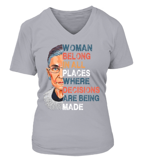 woman belong in all places V-neck T-Shirt Woman