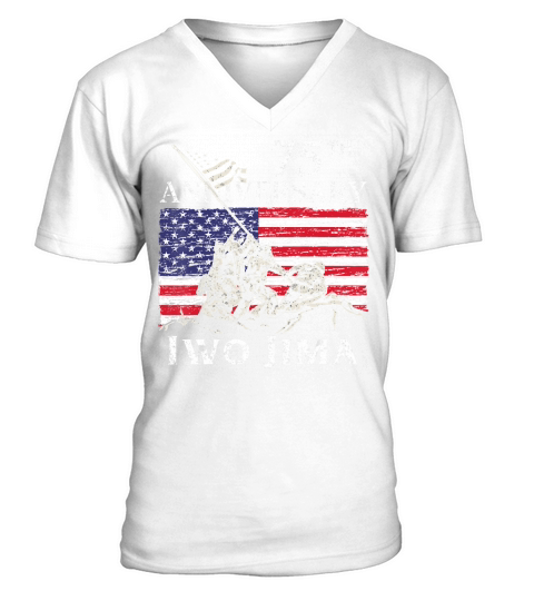 75th Anniversary Iwo Jima 1945-2020 WWII Veteran US Flag T-Shirt V-Neck T-shirt