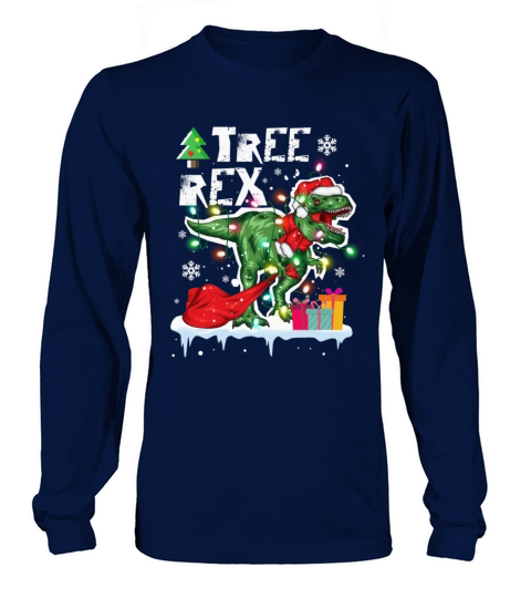 Christmas Dinosaur Tree Rex Pajamas led Light Gift Men's Long Sleeve