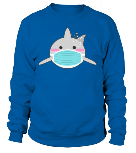 Shark Face Mask masked Virus Quarantine Covid Women's Sweatshirt
