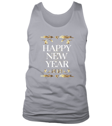 Golden Stylish Happy New Year 2021design Idea Men's Tank Top