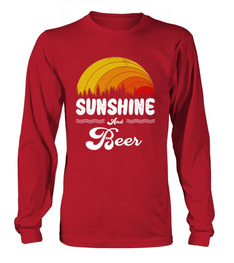 Sunshine And Beer Vintage Summer Gift 2020 Long sleeved Unisex