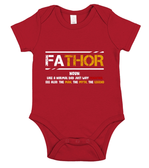 FaThor comme un papa normal tout simplement plus puissant Short Sleeve Baby One-Piece