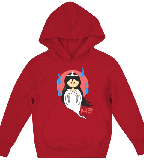 Cute Anime-style Japanese Ghost Trick-or-treats Kids Hoodie