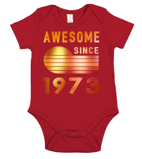 1973 Birthday Retro Vintage Gift Short Sleeve Baby One-Piece