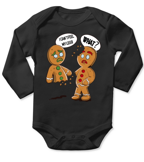 Funny Gingerbread Christmas Design Long Sleeve Baby One-Piece