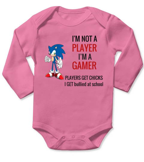 im not a player im a gamer Long Sleeve Baby One-Piece