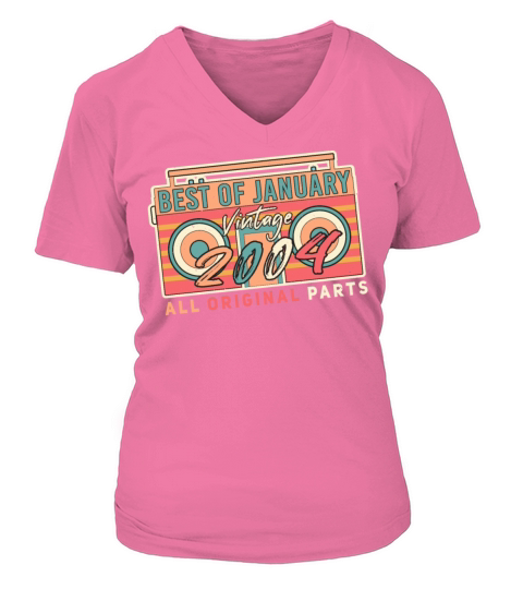 Gift Idea Original Retro January 2004 Women's V-Neck T-shirt