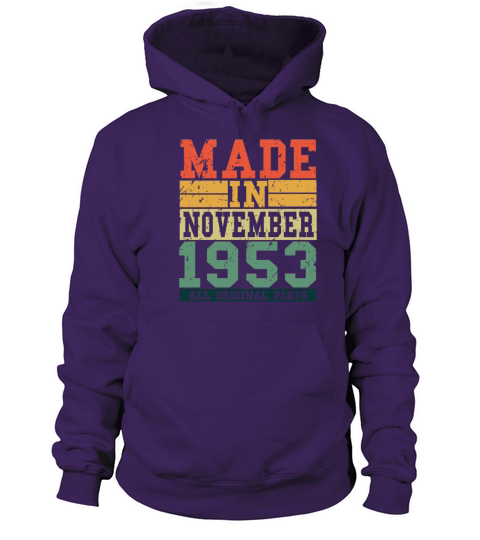 1953 Birthday November Vintage Saying Women's Hoodie