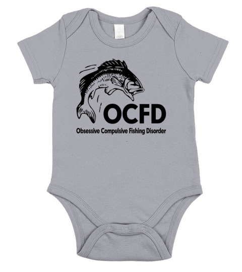 OCFD Obsessive Compulsive Fishing Disorder FUNNY Short Sleeve Baby One-Piece