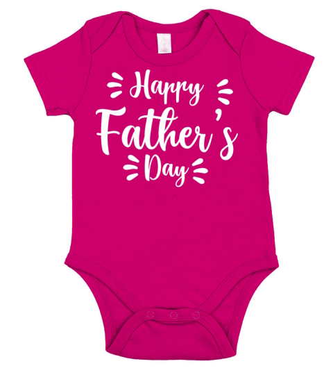 Happy Fathers Day Gift Short Sleeve Baby One-Piece