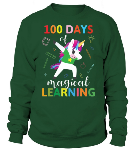 100th Day of School Unicorn Girls 100 Days of Scho Men's Sweatshirt