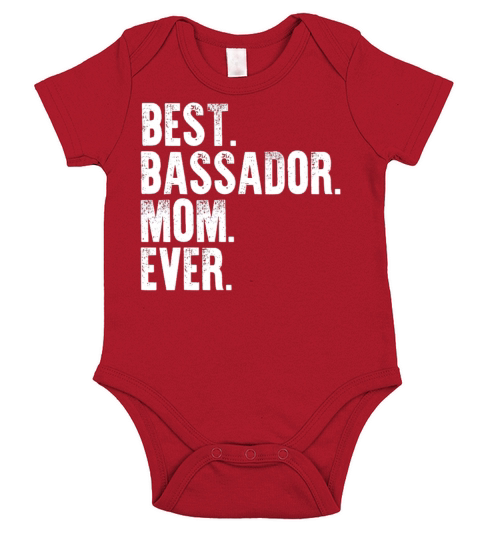 Best Bassador Mom Ever Funny Vintage Dog Mother Da Short Sleeve Baby One-Piece
